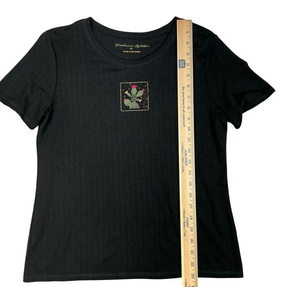 Gudrun Sjoden Cactus Graphic Tee Shirt Top Women's M Short Sleeve Crew BOHO Art - Picture 12 of 12